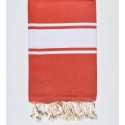 Fouta Plate rouge coquelicot Fouta Tunisia - 1