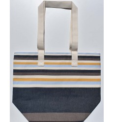 Sac de plage 5 couleurs marron taupe,bleu nuit,blanc crème,bleu ciel et jaune moutarde Fouta Tunisia - 1