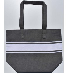 Sac de plage fouta taupe gris Fouta Tunisia - 1