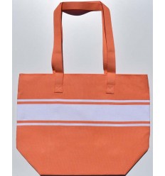 Sac de plage fouta orange corail Fouta Tunisia - 1