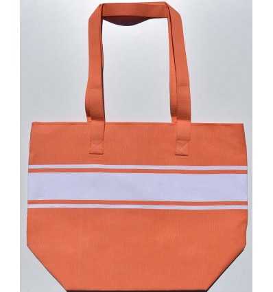 Sac de plage fouta orange corail