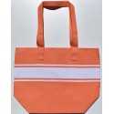 Sac de plage fouta orange corail Fouta Tunisia - 1