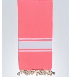 Jeté rose fluo Fouta Tunisia - 1