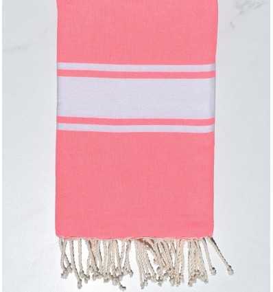 Serviette de plage Plate Rose Fluo Fouta Tunisia - 2