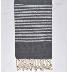 FOUTA Lurex plate gris foncé Fouta Tunisia - 1