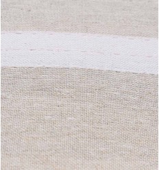 Jeté moyenne écru lin et blanc crème 1.5m*2.4m  - 1 2