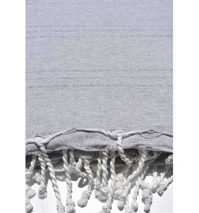 Jeté moyenne gris clair 1.5m*2.5m Fouta Tunisia - 3