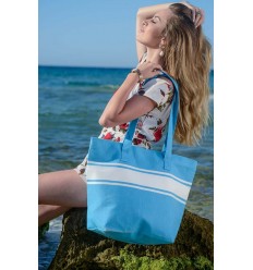 Sac de plage bleu azur Fouta Tunisia - 3