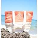 Sac de plage khlela blanc crème et orange Fouta Tunisia - 1