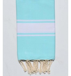 Fouta Plate bleu turquoise Fouta Tunisia - 1