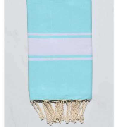 Fouta Plate bleu turquoise