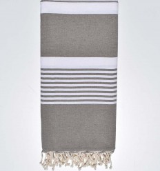 Jeté taupe 1.90m*2m Fouta Tunisia - 1
