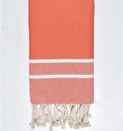 Serviette de plage chevron orange