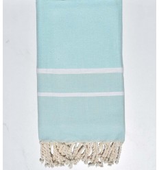 Serviette de plage chevron bleu pastel Fouta Tunisia - 1