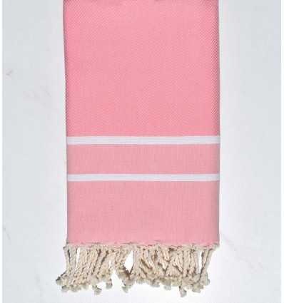 Serviette de plage chevron rose moyen