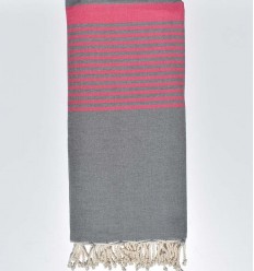 Jeté gris et rose  - 1