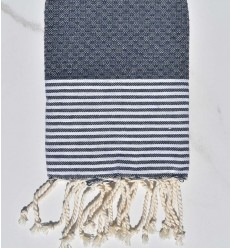 Serviette de table bleu gris foncé  - 1