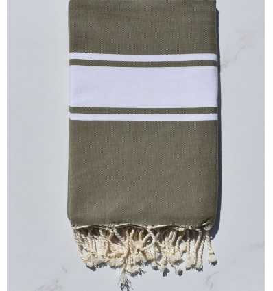 Serviette de plage vert militaire