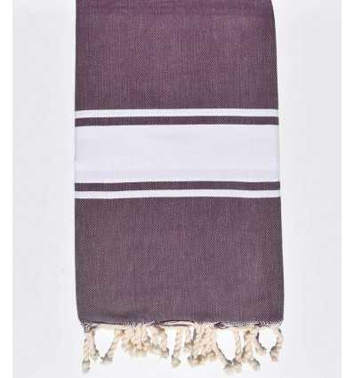  Serviette de Plage plate mauve foncé