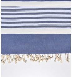Jeté bleu jean pale 2m*2.80m Fouta Tunisia - 3