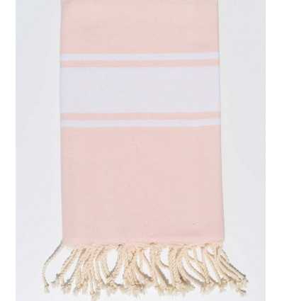 Serviette de plage plate rose très claire