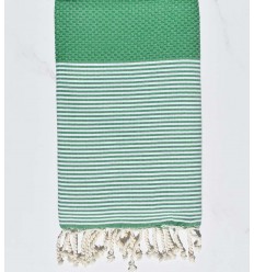 FOUTA NID D'ABEILLE Vert malachite  - 1