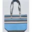 Sac de plage 5 couleurs bleu ciel, gris, bleu foncé , blanc crème et vert Fouta Tunisia - 1