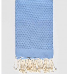 FOUTA NID D4ABEILLE unie bleu Fouta Tunisia - 1 2