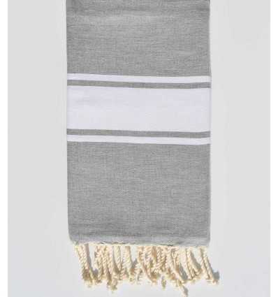 fouta plate bleu gris clair