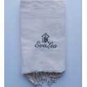 Fouta beige clair brodée Fouta Tunisia - 1
