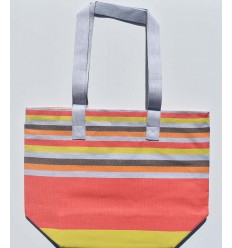 Sac de plage 5 couleurs Capucine jaune ,orange, gris, marron clair Fouta Tunisia - 1