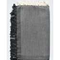 Jeté 4 franges gris, gris bleu et gris anthracite  - 1
