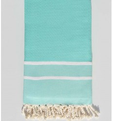 Fouta chevron vert turquoise Fouta Tunisia - 1