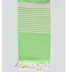 Jeté Vert pomme 2.9m*1.9m Fouta Tunisia - 1
