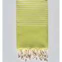 Fouta plate rayée vert anis Fouta Tunisia - 1