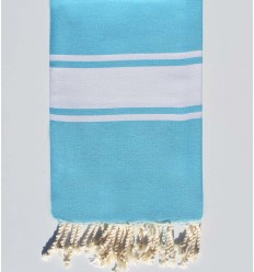 Fouta Plate bleu dragée Fouta Tunisia - 1