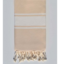 Serviette de plage beige pale  - 1