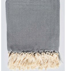 Plaid Bleu guède Fouta Tunisia - 1 2