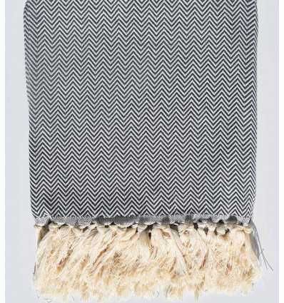 Plaid Bleu guède Fouta Tunisia - 2