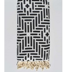 Jeté bleu noir 2.8m*1.9m  - 1