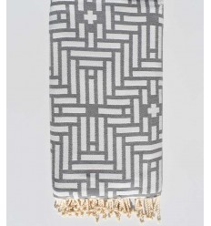 Jeté gris acier 2.80m*1.9m  - 1