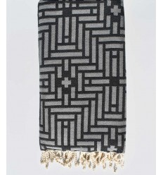 Jeté gris foncé et gris moyen 2m*2.9m  - 1