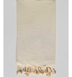 Jeté flammé blanc crème  - 1