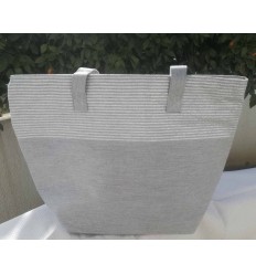 Sac gris avec lurex Fouta Tunisia - 3