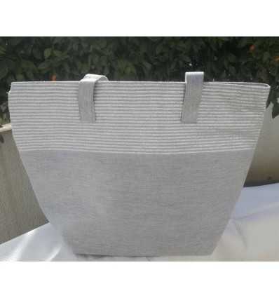 Sac gris avec lurex