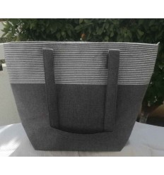 Sac gris foncé avec lurex argenté Fouta Tunisia - 4