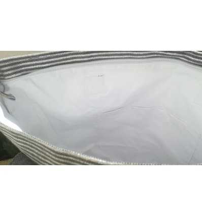 Sac gris foncé avec lurex argenté Fouta Tunisia - 5