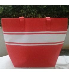 Sac de plage fouta rouge Fouta Tunisia - 5