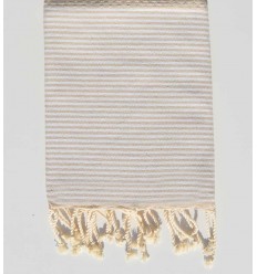 Enfant Nid d'abeille beige Fouta Tunisia - 1