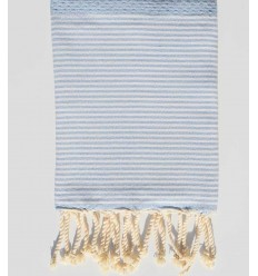 Enfant Nid d'abeille bleu clair Fouta Tunisia - 1